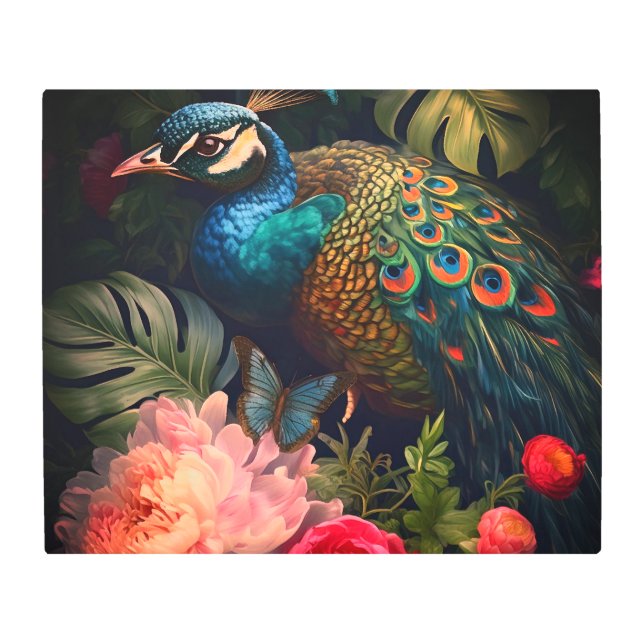 Arte mural Metalizado de Peacock (Anverso)