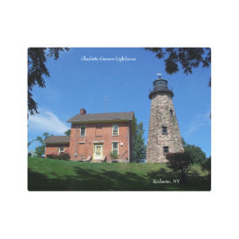 Arte mural metalizado del faro Charlotte Genesee