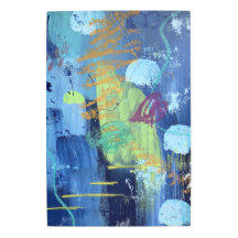 Arte mural metalizado en diseño de cueva subacuáti