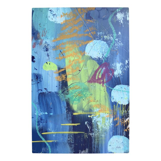 Arte mural metalizado en diseño de cueva subacuáti (Anverso)