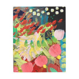 Arte mural metalizado — Flores en la noche