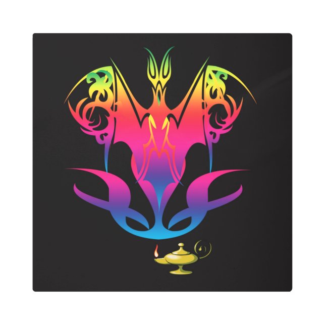 Arte mural Metalizado Genie (Anverso)