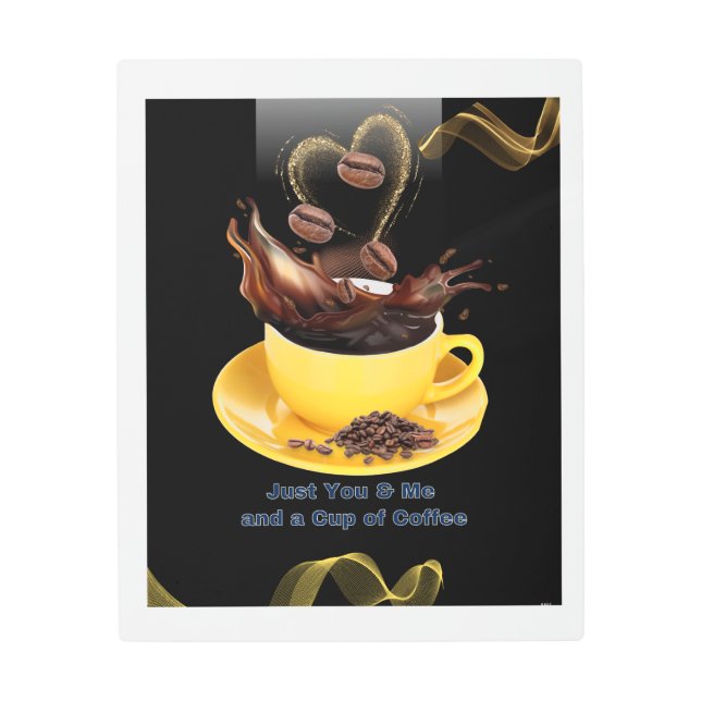 Arte mural metalizado 'solo tú y yo una taza de ca (Anverso)