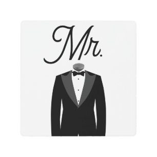 Arte mural metalizado - Sr. Husband Tuxedo