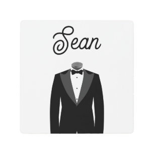 Arte mural metalizado - Su Esposo Tuxedo - Añadir