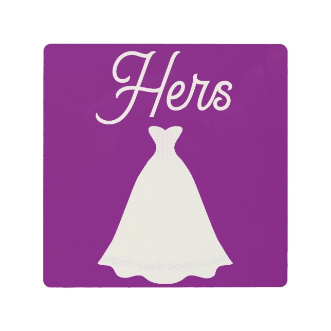 Arte mural metalizado - Su vestido de novia (Anverso)