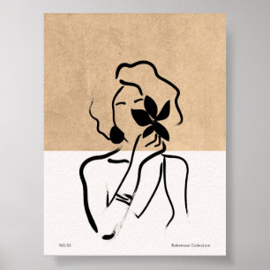 Arte mural Minimalista bohemio