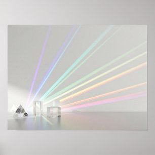 Arte mural minimalista del espectro del prisma pas