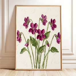 Arte mural minimalista magenta violeta - Impresión