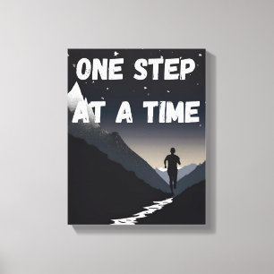 Arte mural motivacional - Un paso a la vez