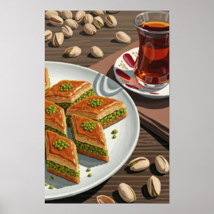 Arte mural. Pistachio baklava.