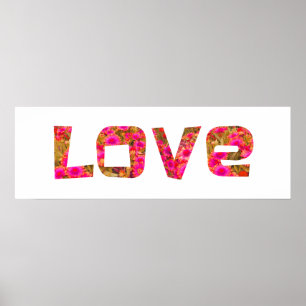 arte mural poster de la tipografía de amor a las f