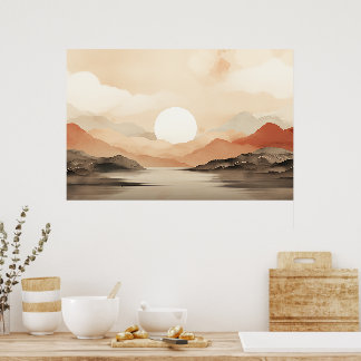 Arte natural japonés Serene Horizon