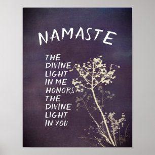 arte natural zen Namaste cita decoración de pared