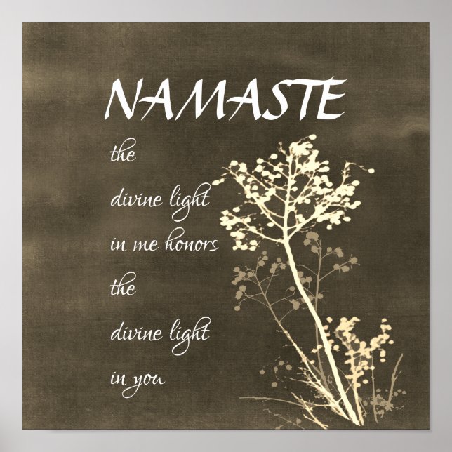 arte natural zen Namaste cita poster (Frente)
