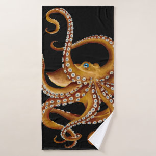 Arte negro del ojo azul del pulpo de Brown