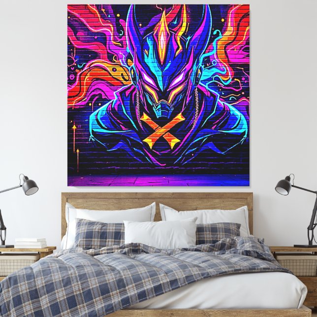 Arte Neon Cyber Guardian (Insitu(Dormitorio))