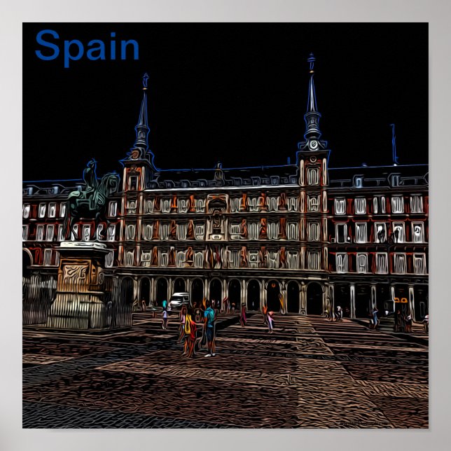 Arte nocturno neón de Madrid (Frente)