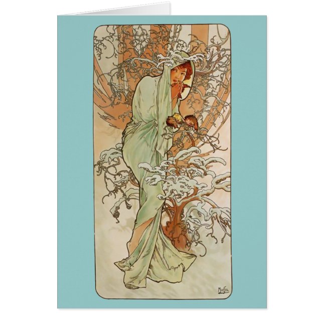 Arte Nouveau - Alfonso Mucha - invierno (Frente)