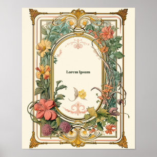 Arte Nouveau Floral Antiguo