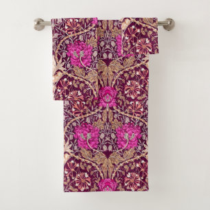 Arte Nouveau floral, ciruelo, beige y Deep Purple