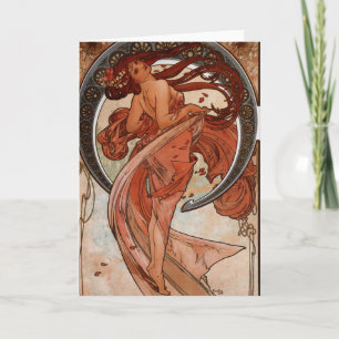 Arte Nouveau la tarjeta de felicitación de la