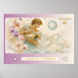 Arte Nuevo Acuario Arte de Pared Zodiaco
