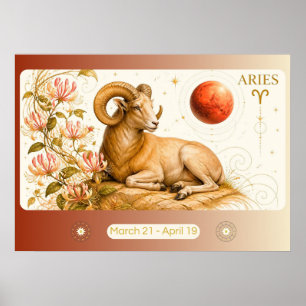 Arte Nuevo Aries Zodiaco Arte de Pared
