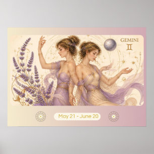 Arte Nuevo Arte de Pared Zodiaco Géminis