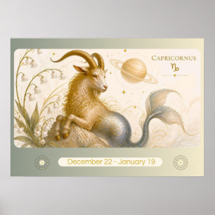 Arte Nuevo Capricornio Arte de Pared Zodiaco