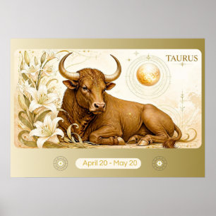 Arte Nuevo Tauro Zodiaco Arte de Pared