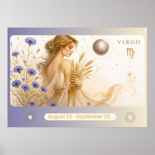 Arte Nuevo Virgo Zodiaco Arte de Pared