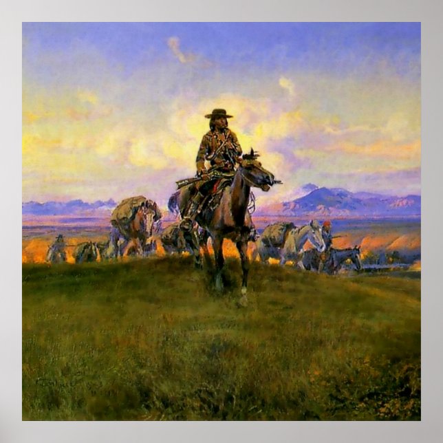 Arte occidental de Charles M Russ "The Romance Mak (Frente)