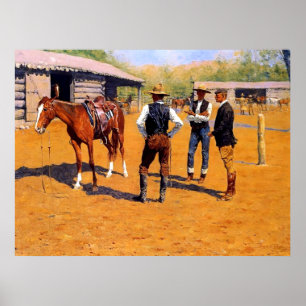 Arte occidental de Frederic Remington "Comprando p