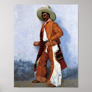Arte occidental de Frederic Remington “Un Vaquero”