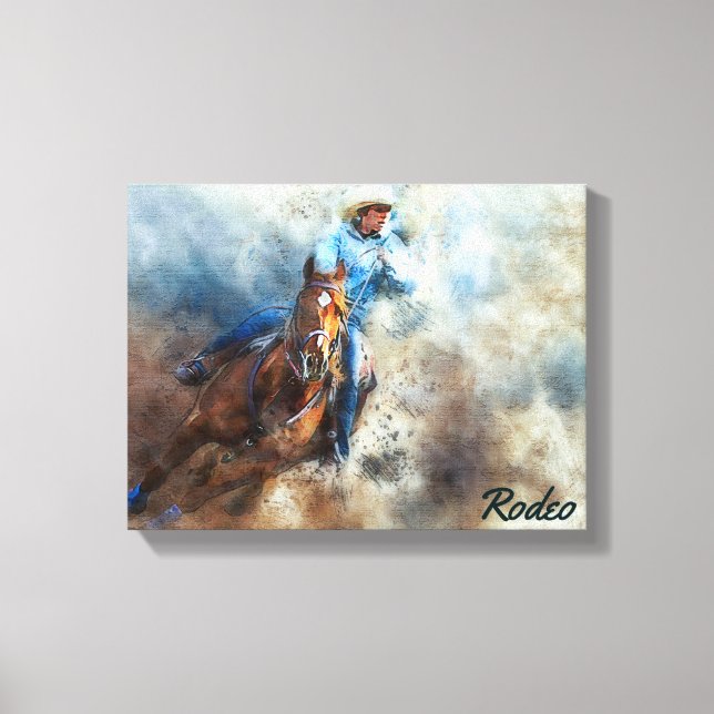Arte Occidental, Vaquero, Caballo, Rodeo (Anverso)