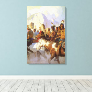 Arte occidental vintage, Partido de guerra indio p