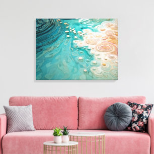 Arte Oceánico Topográfico Abstracto