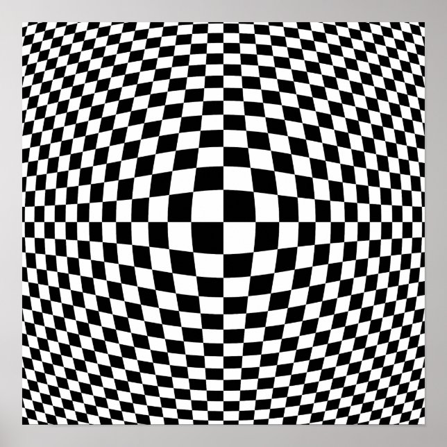 Arte Óptico Negro y Blanco (Frente)