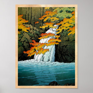 Arte oriental fresco de la cascada de Kawase Senju