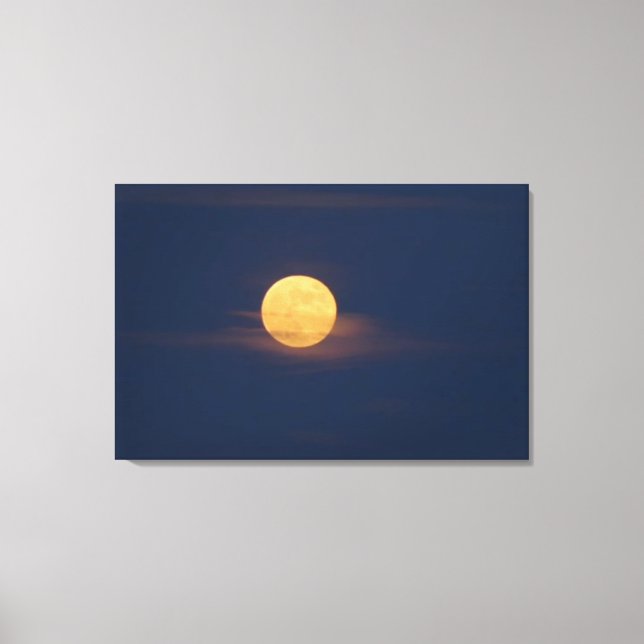 Arte Original Acuarela Claro de Luna Romántico (Anverso)