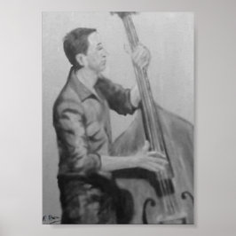 Arte original de Bajista hombre