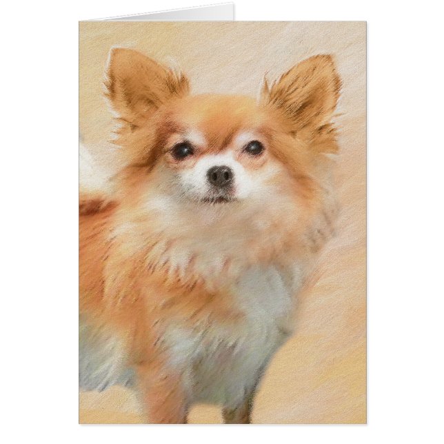 Arte original de la pintura de perro de Chihuahua, (Frente)
