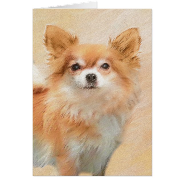 Arte original de la pintura de perro de Chihuahua, (Frente)