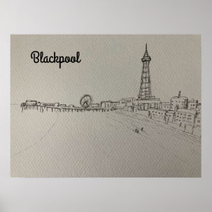 Arte original de la torre Blackpool