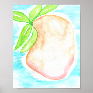 Arte original de mango acuarela