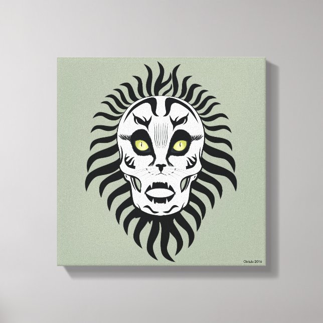 Arte original diseñado para el cráneo con temas de (Anverso)