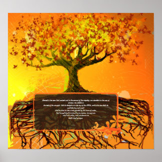 Arte Original: Poster de árbol de raíces desgarrad