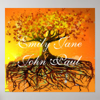 Arte Original: Poster de árbol de raíces desgarrad