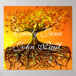 Arte Original: Poster de árbol de raíces desgarrad